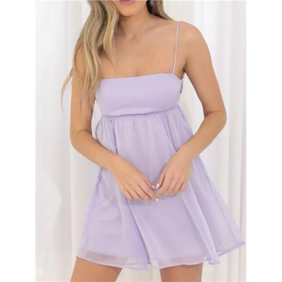 Tie Back Spaghetti Strap Mini Dress - Picture 5 of 16